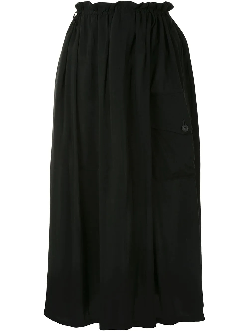 asymmetric gathered skirt - 1