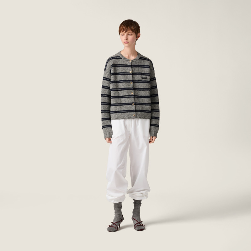 Miu Miu Shetland knit cardigan outlook