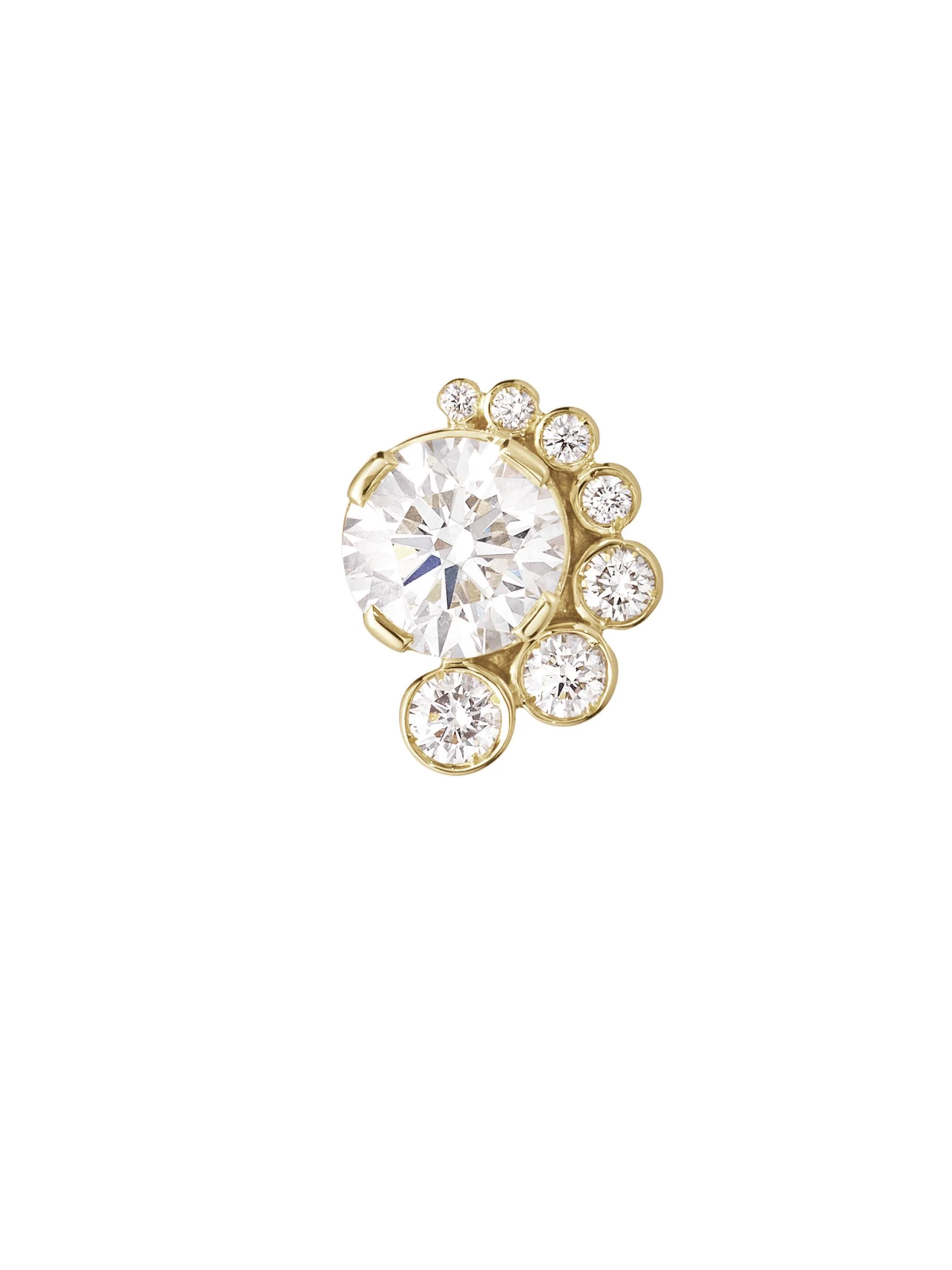 Women's Celestine 18K Yellow Gold & Diamond Single Right Earring - Gold - 1