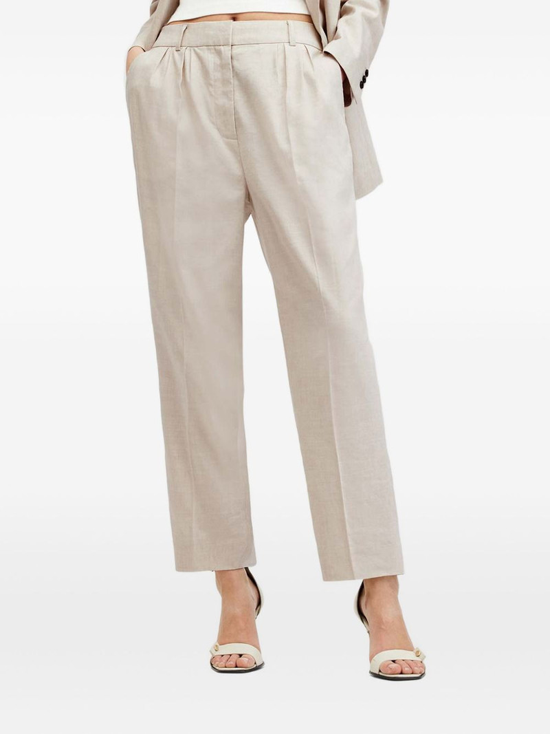 pleated-front trousers 1