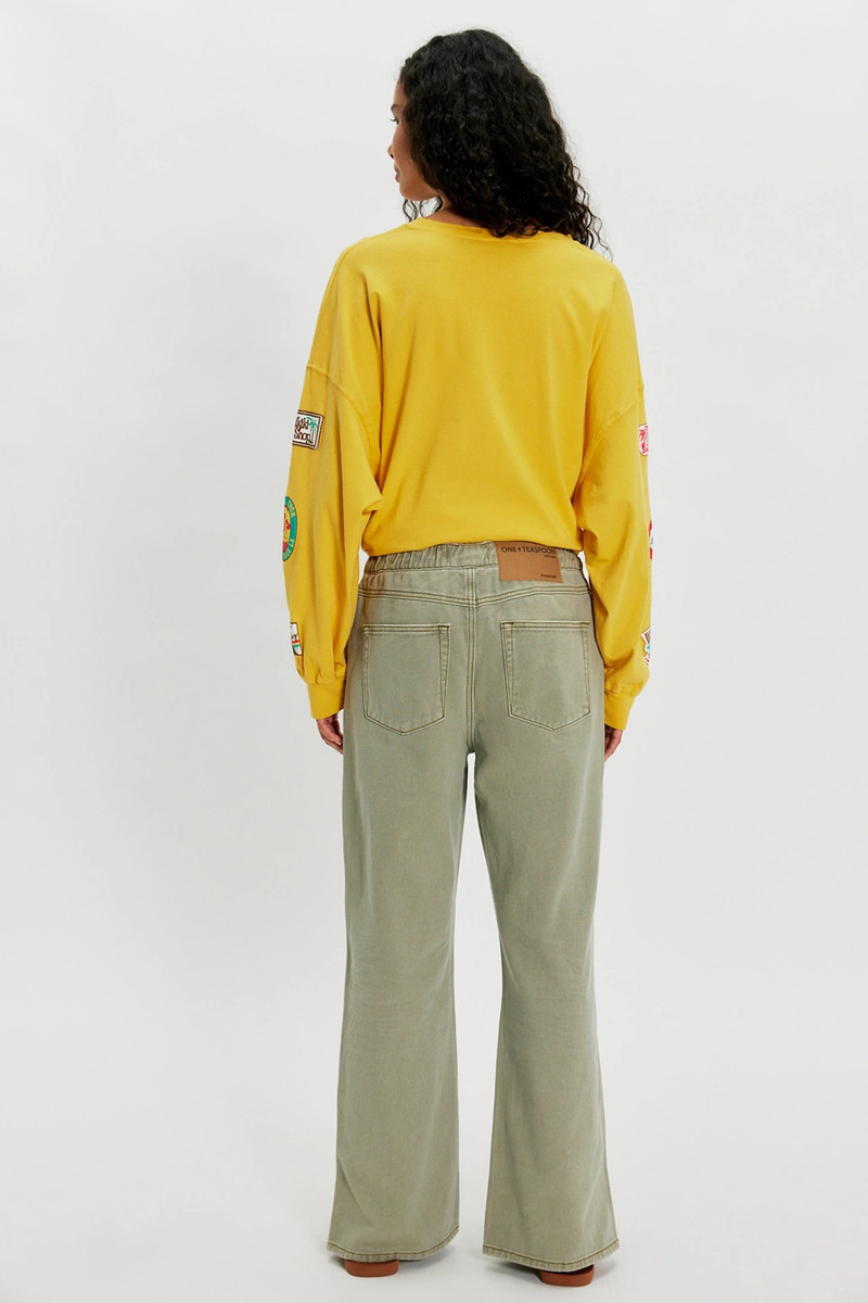ONE TEASPOON OneTeaspoon Roadhouse Wide-Leg Drawstring Jeans outlook