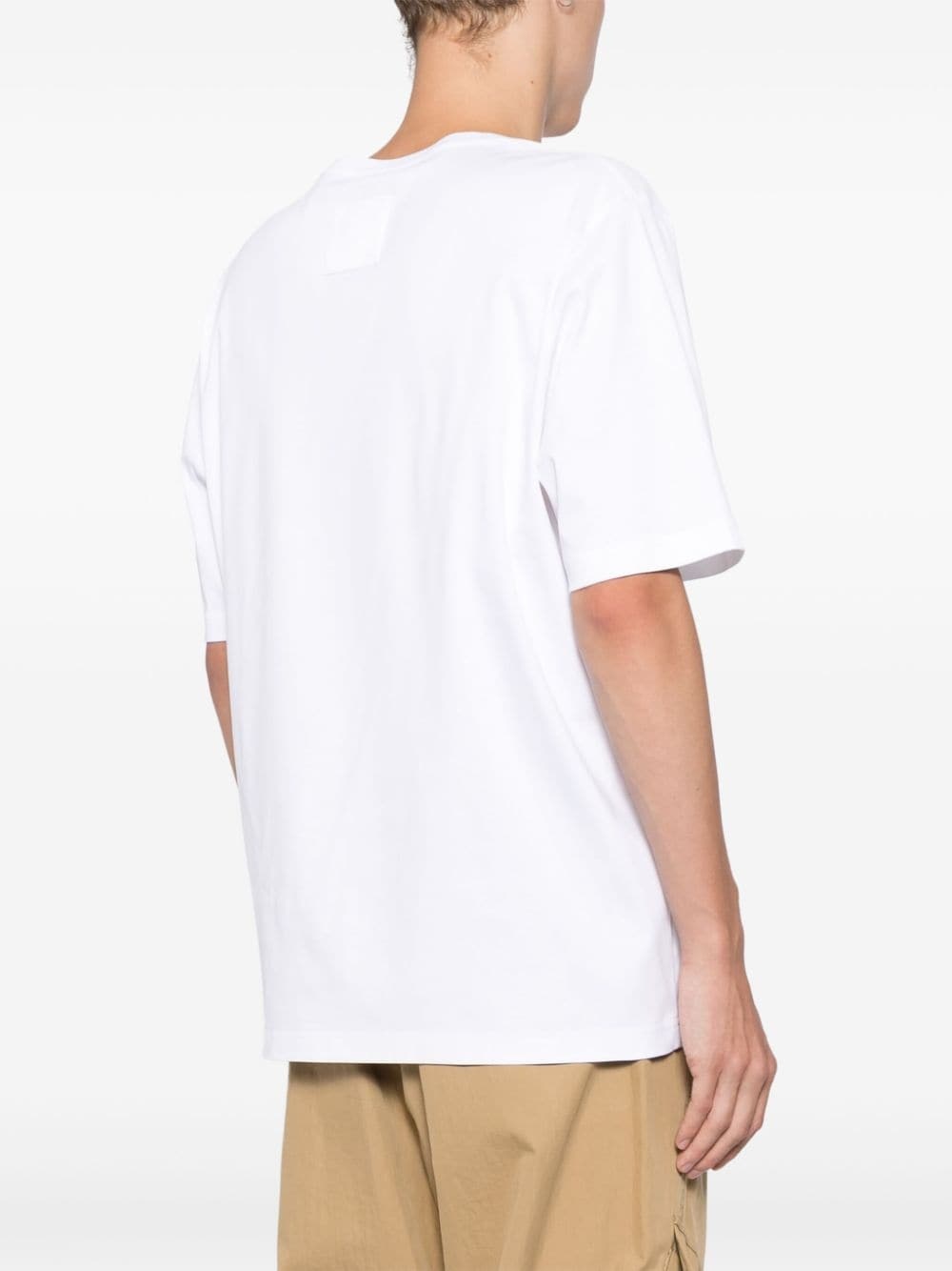 logo-embroidered cotton T-shirt - 4