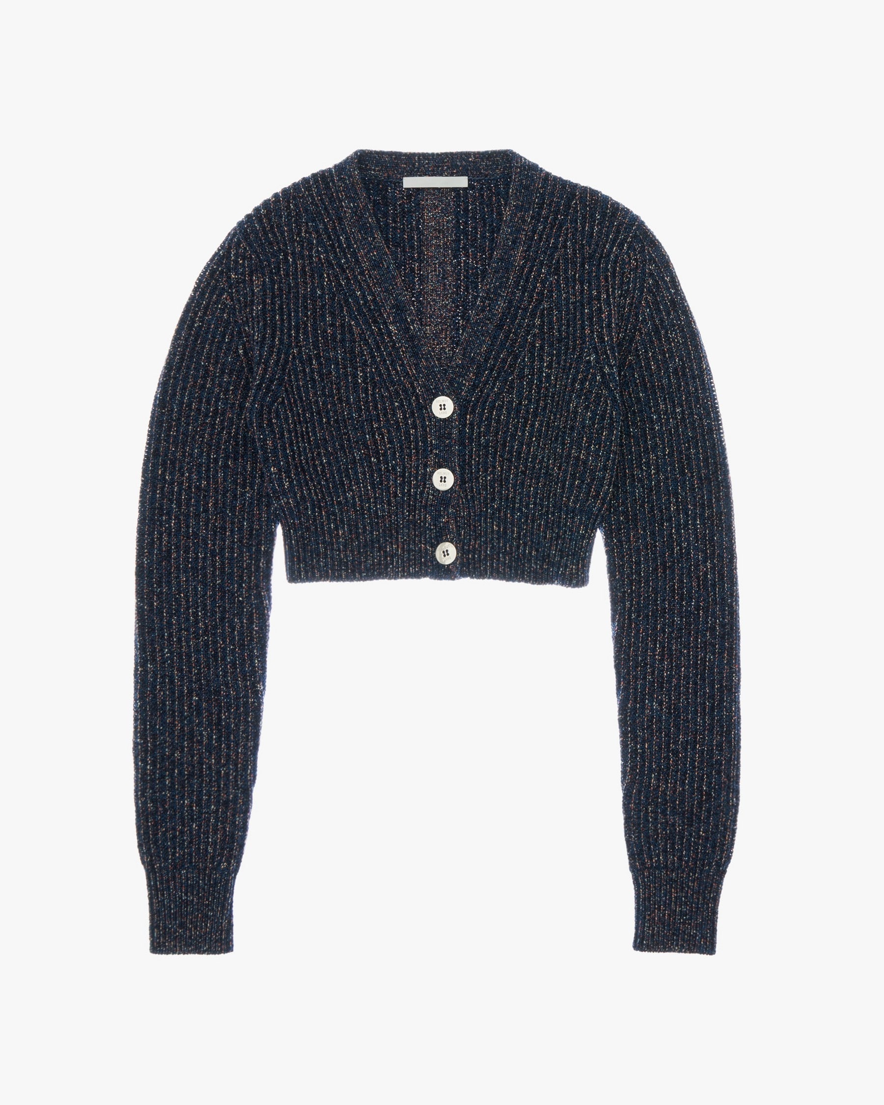CROPPED SLUB CARDIGAN - 1