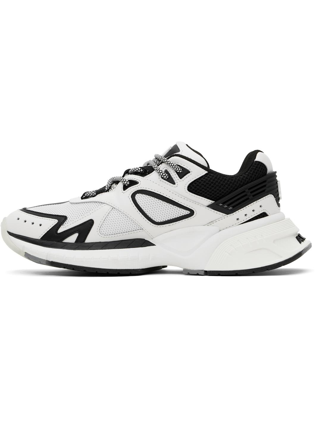 White & Black 'MA' Runner Sneakers - 3