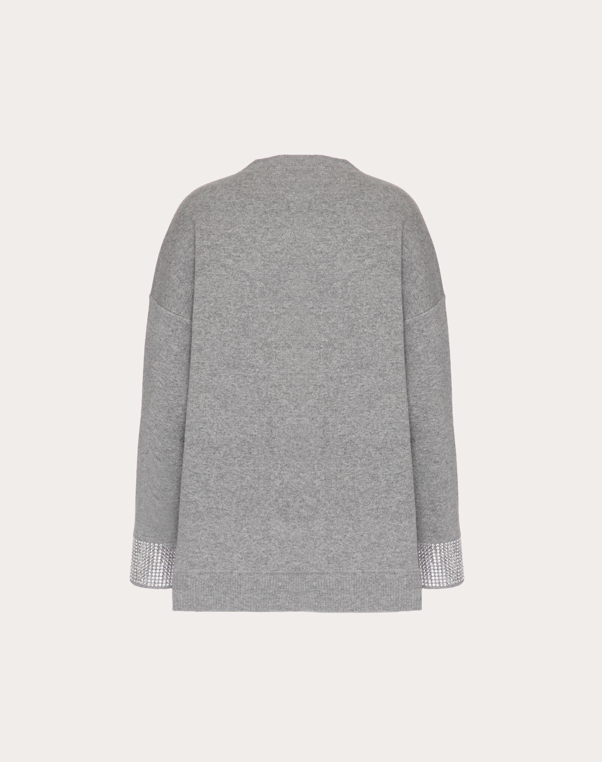 EMBROIDERED WOOL AND STRETCH VISCOSE SWEATER - 2