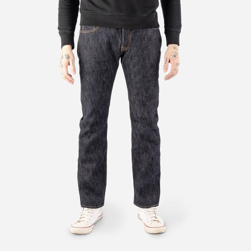 Iron Heart IH-777S-SLB 16oz Slubby Selvedge Denim Slim Tapered Cut Jeans - Indigo outlook