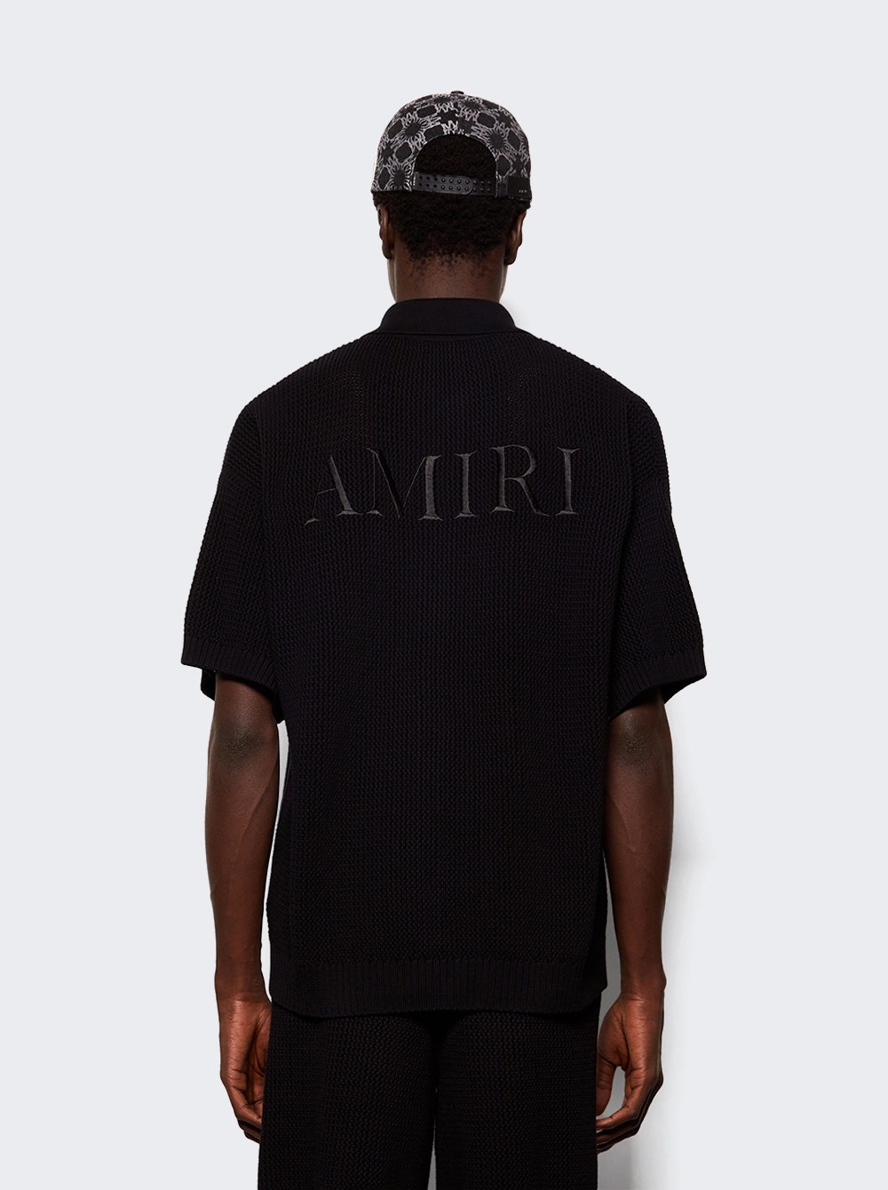 Crochet Mesh Shirt Black - 4