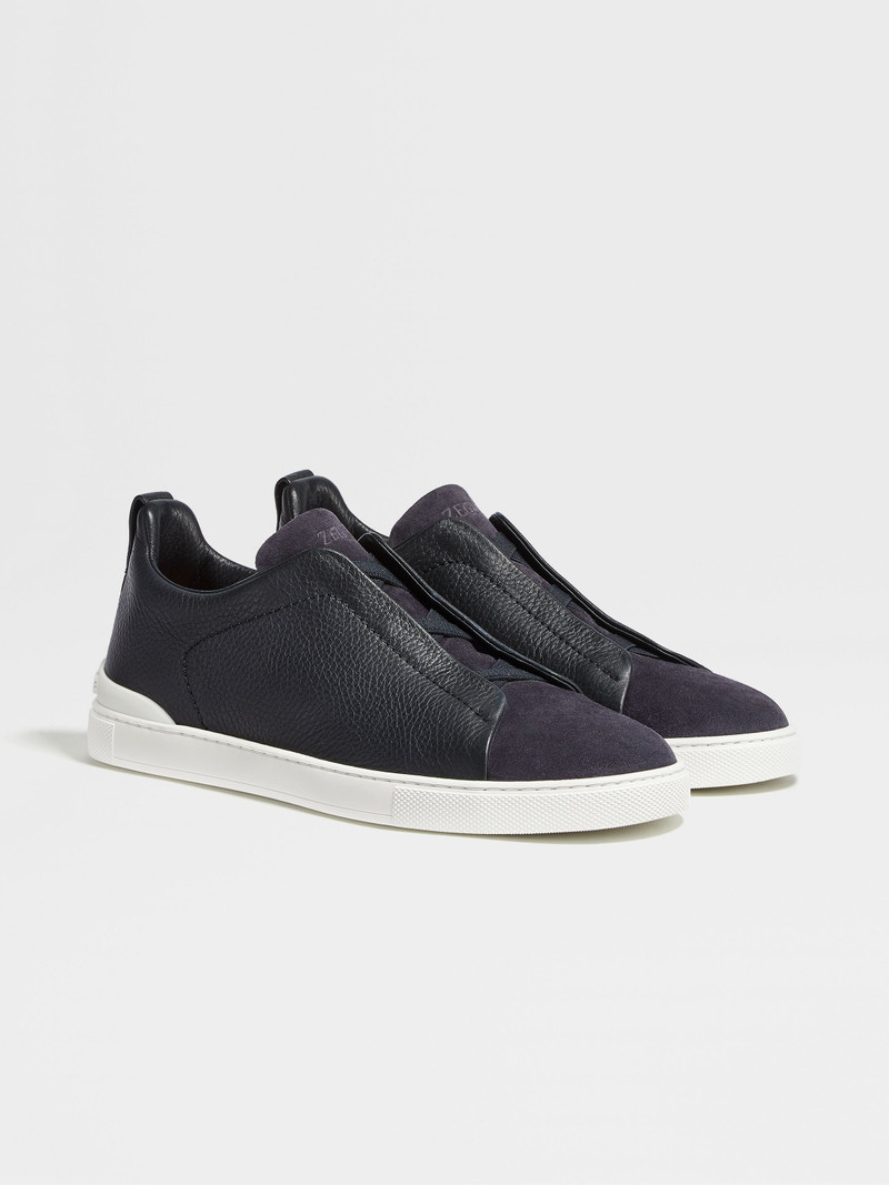 NAVY 블루 리더 및 SUEDE TRIPLE STITCHTM 스네이크 - 1