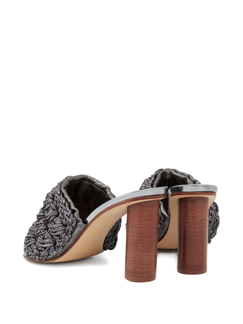 lurex-detail interwoven sandals 3