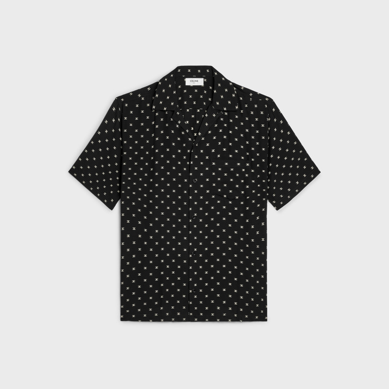 hawaiian shirt in printed viscose - 1