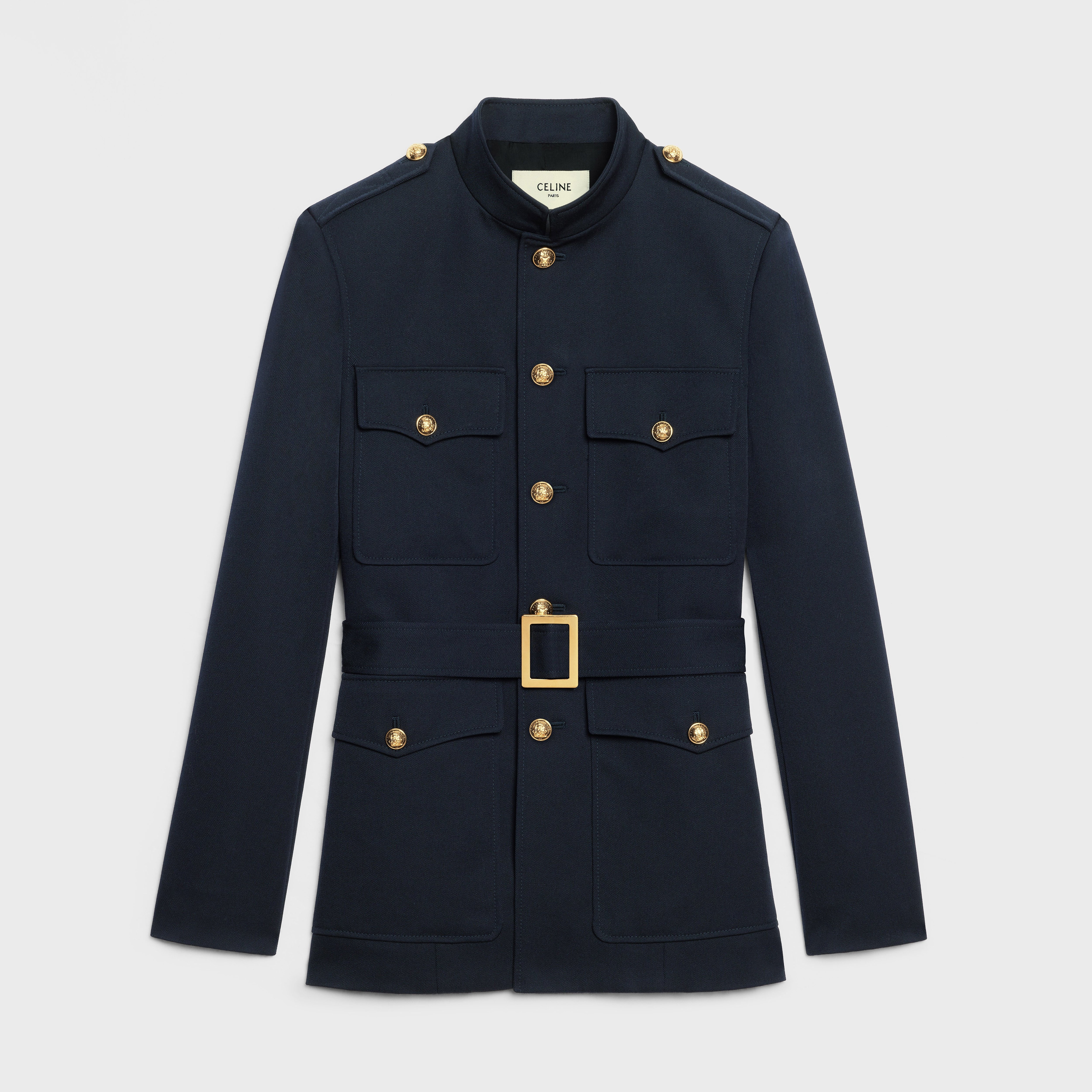 CELINE WOOL OFFICER SAFARI JACKET | REVERSIBLE
