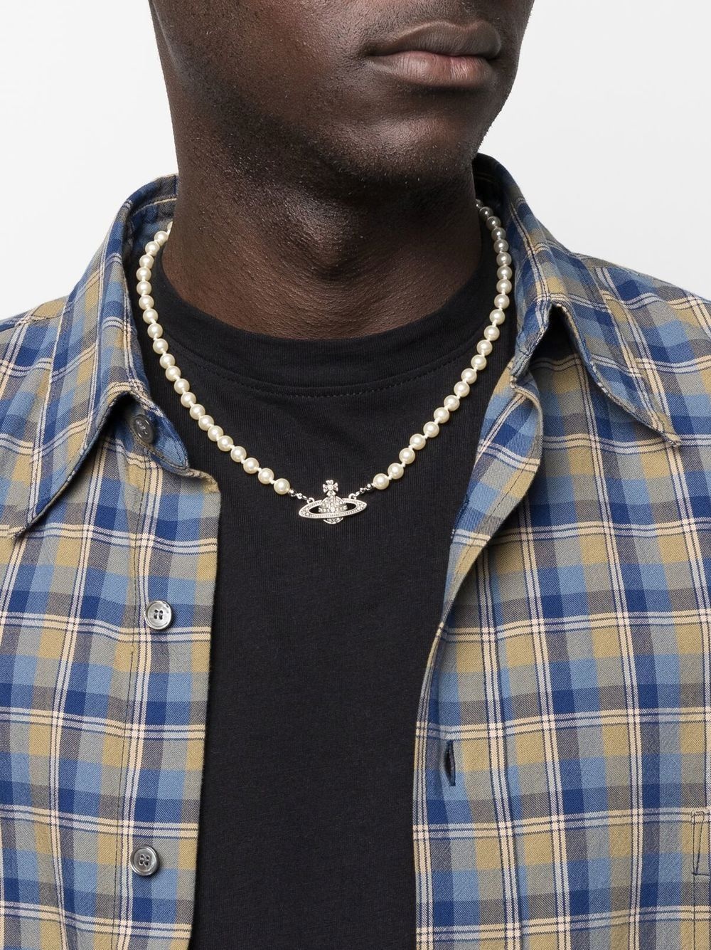 orb-pendant pearl necklace - 2