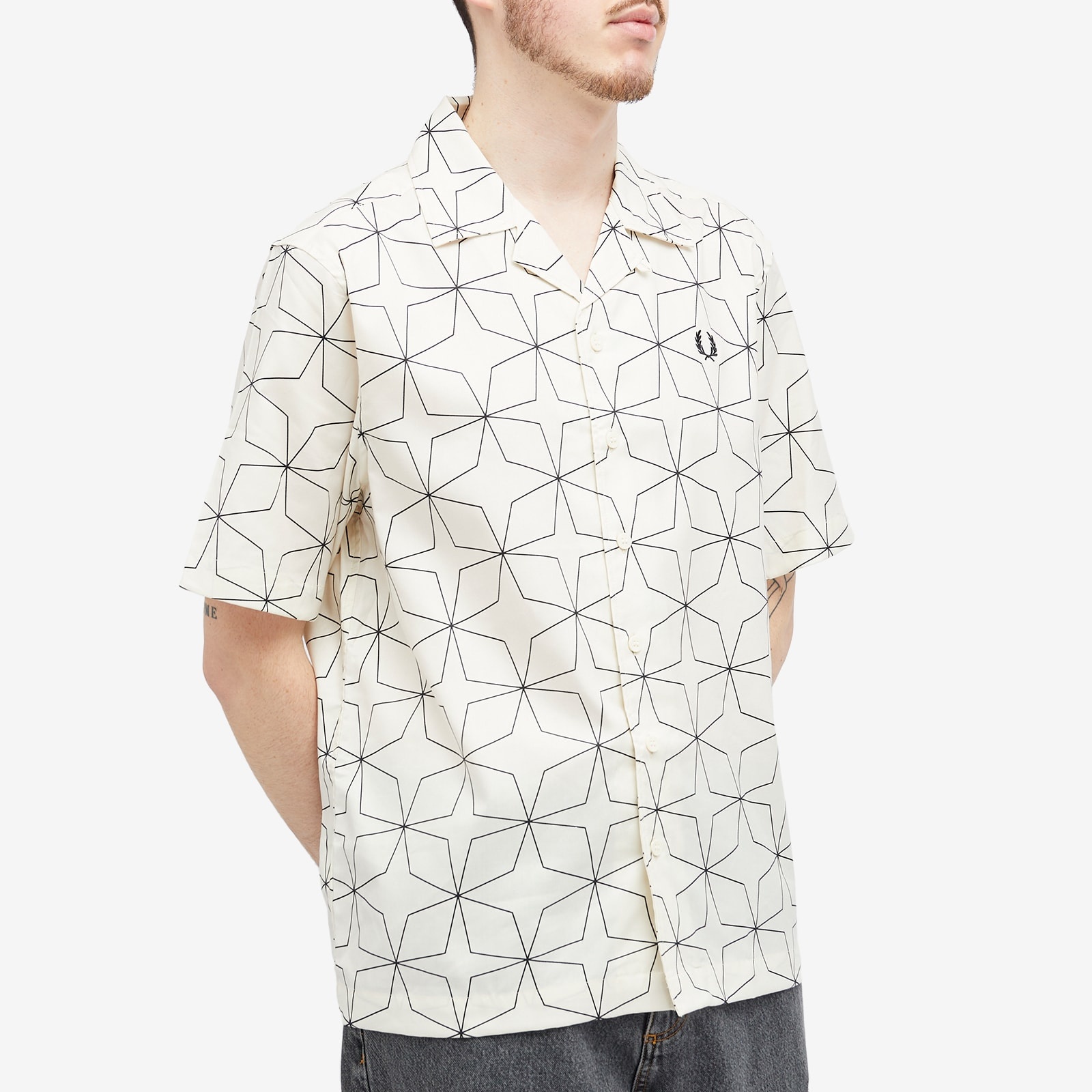 Fred Perry Geometric Short Sleeve Vacation Shirt - 2