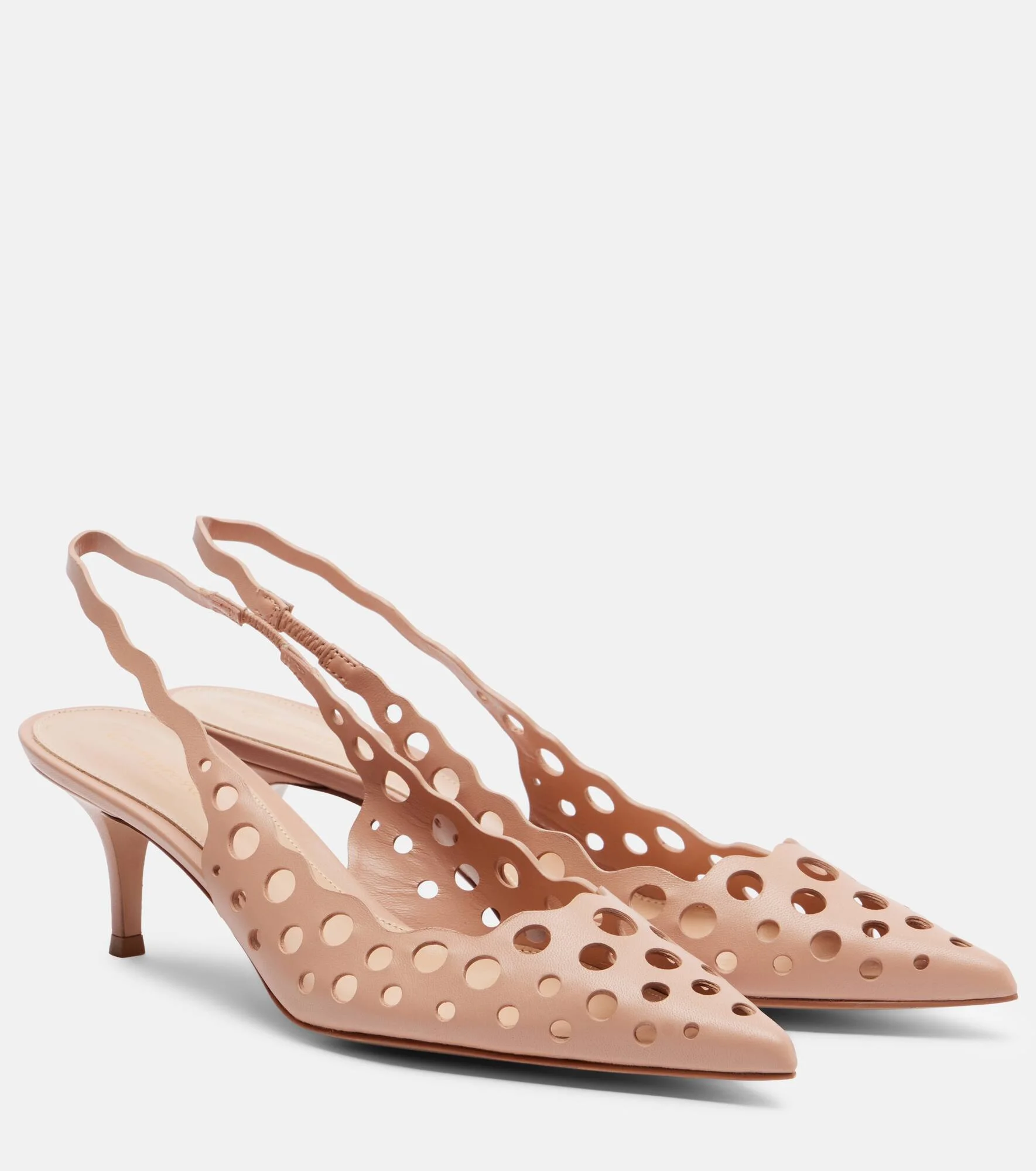 55 leather slingback pumps - 1