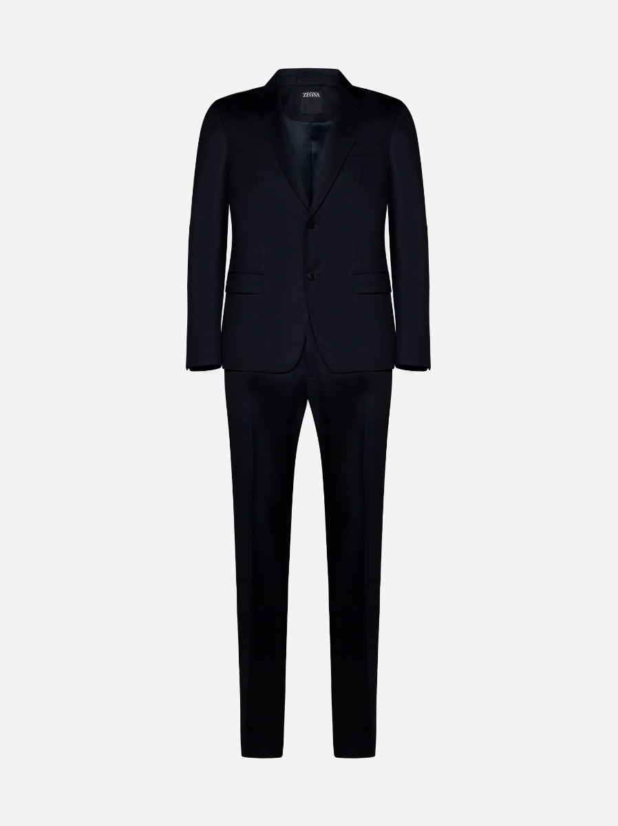 Wool and mohair single-breasted suit - 1