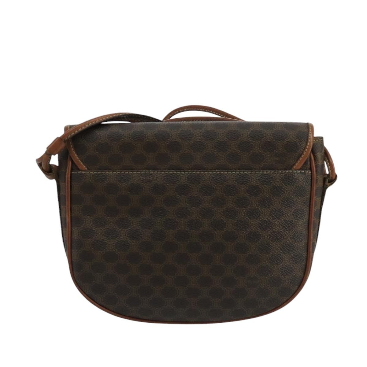 CELINE Macadam Canvas Shoulder Bag Pvc Leather Brown - 2