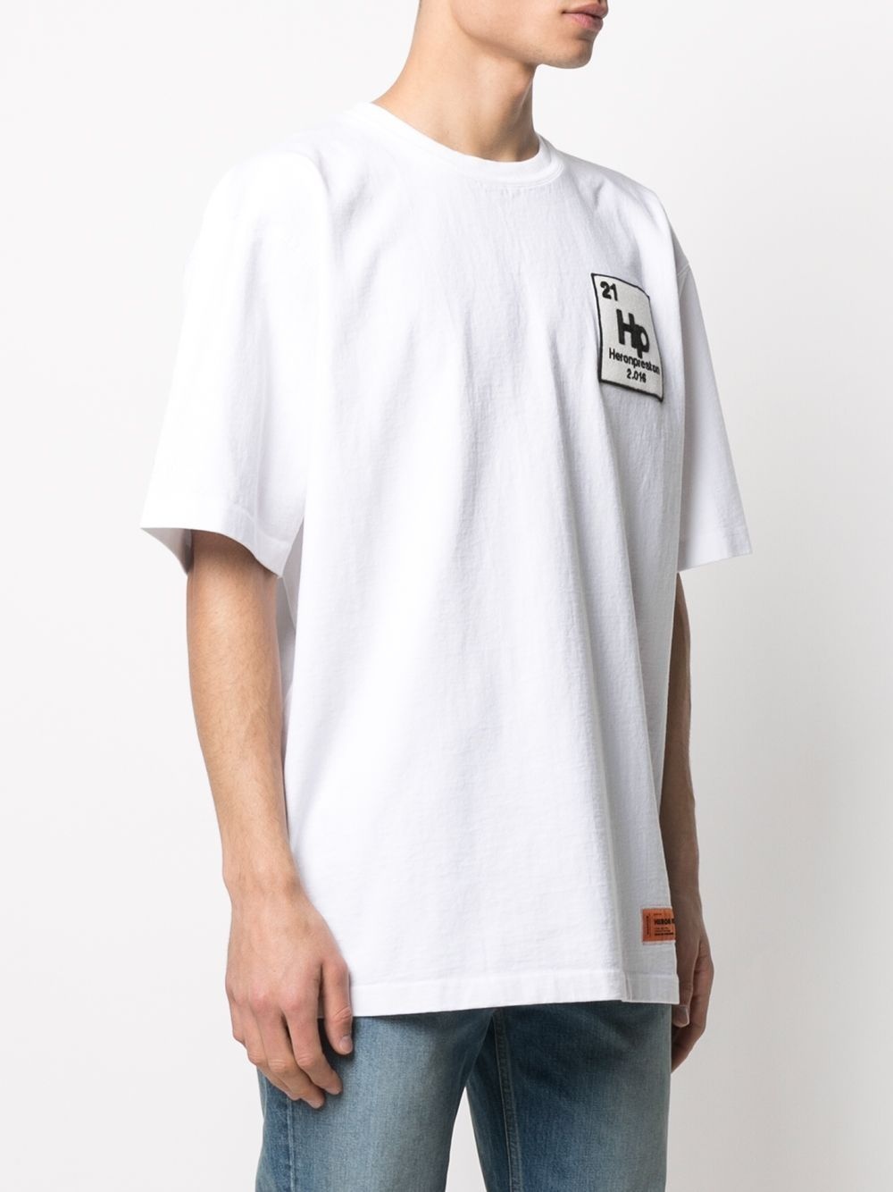 logo patch cotton T-shirt - 4