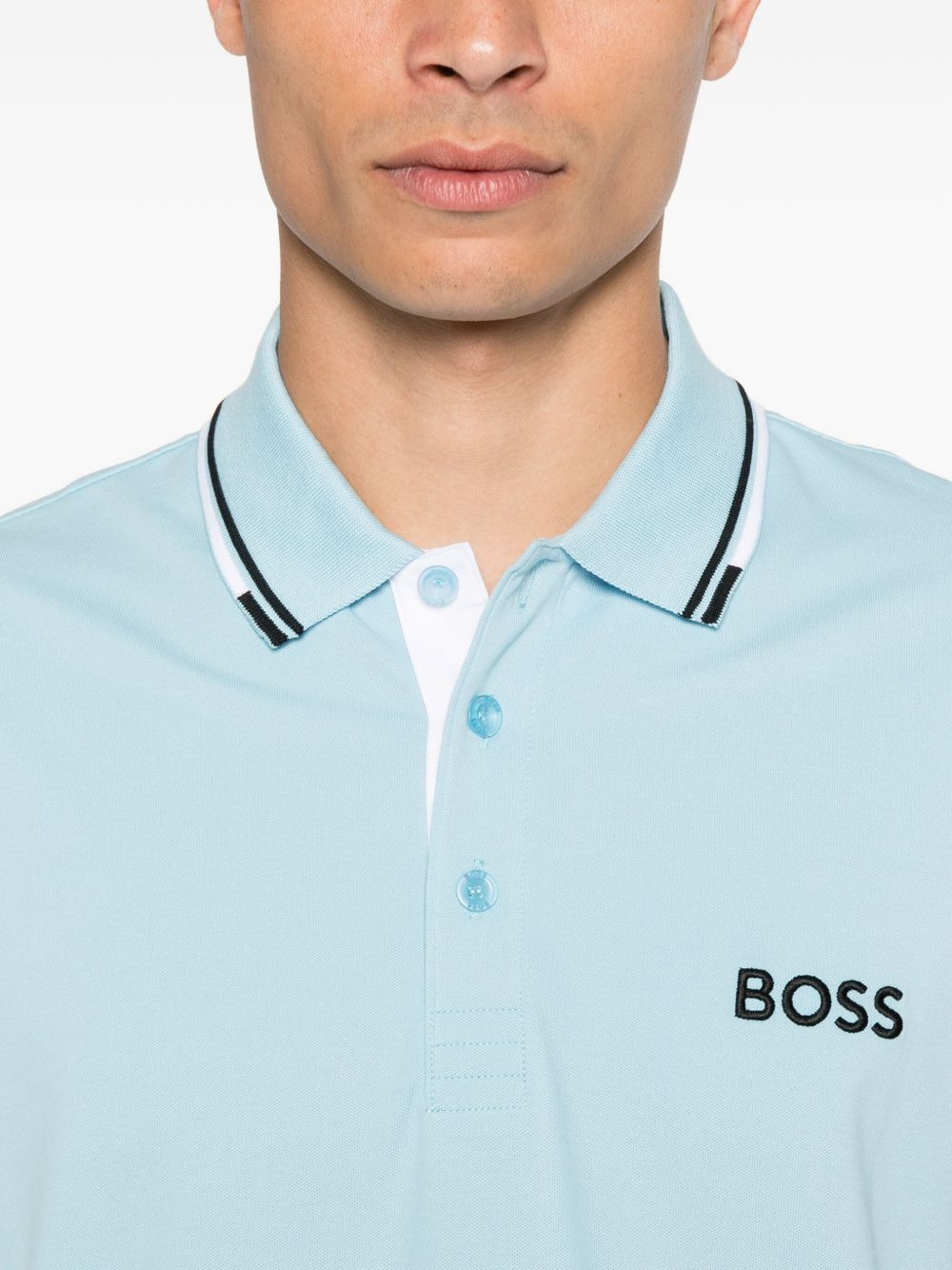 tipped-collar polo shirt - 4
