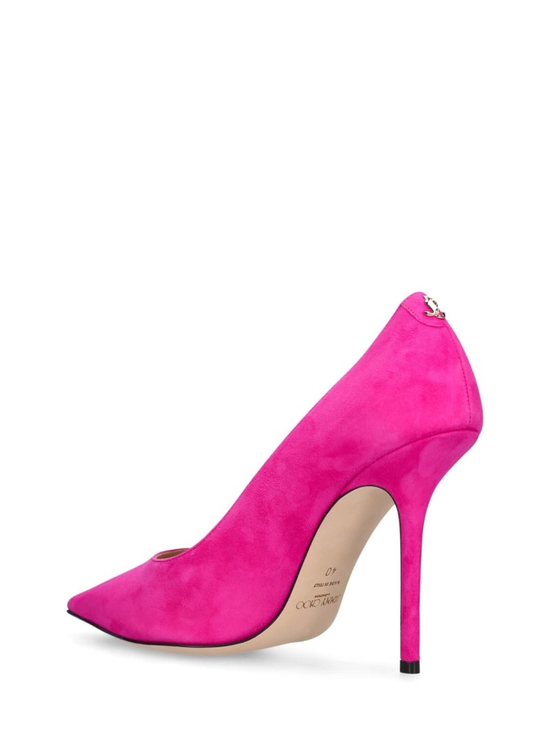 100mm Love suede pumps - 3