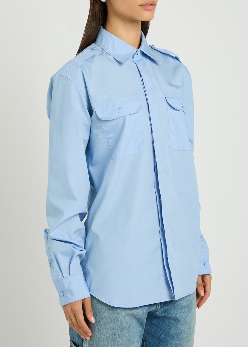 AARON ESH Aaron Esh Military Cotton-poplin Shirt outlook