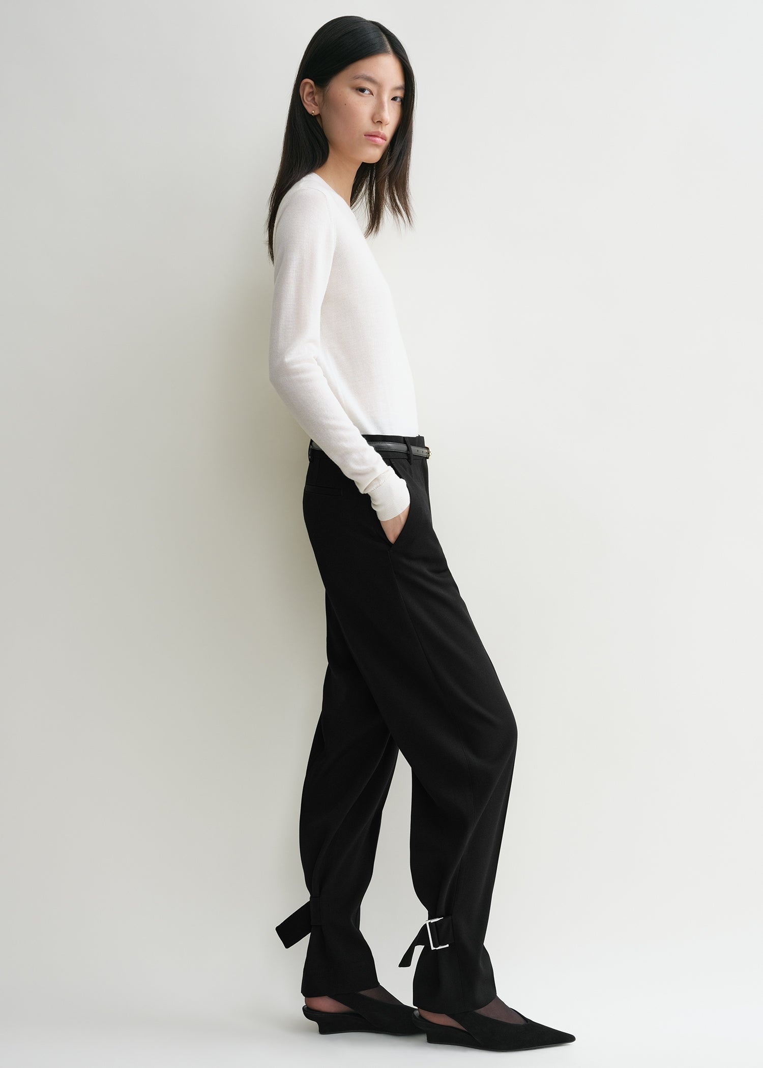 Buckled slouch trousers black - 3