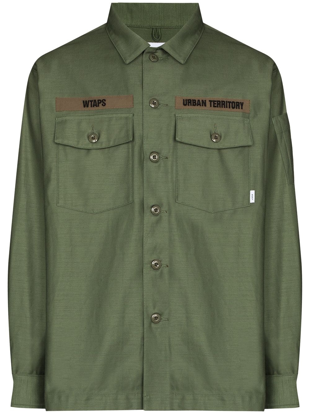 military-style long-sleeve shirt - 1