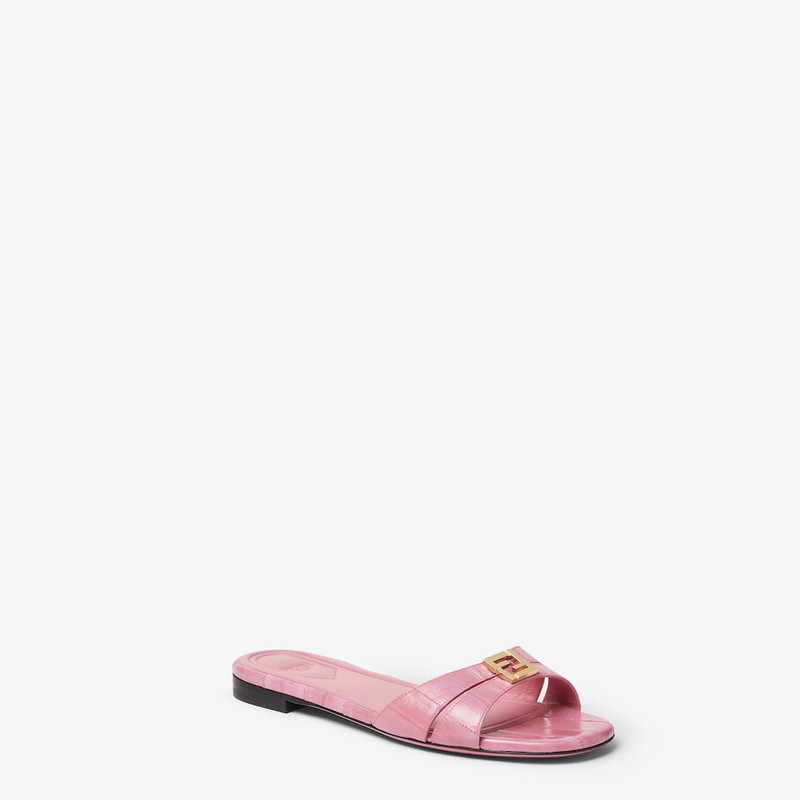 Fendi FFold Pink hagfish leather sandals 2