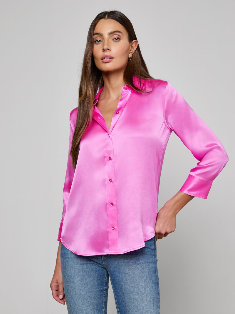 L'AGENCE Dani Silk Blouse outlook