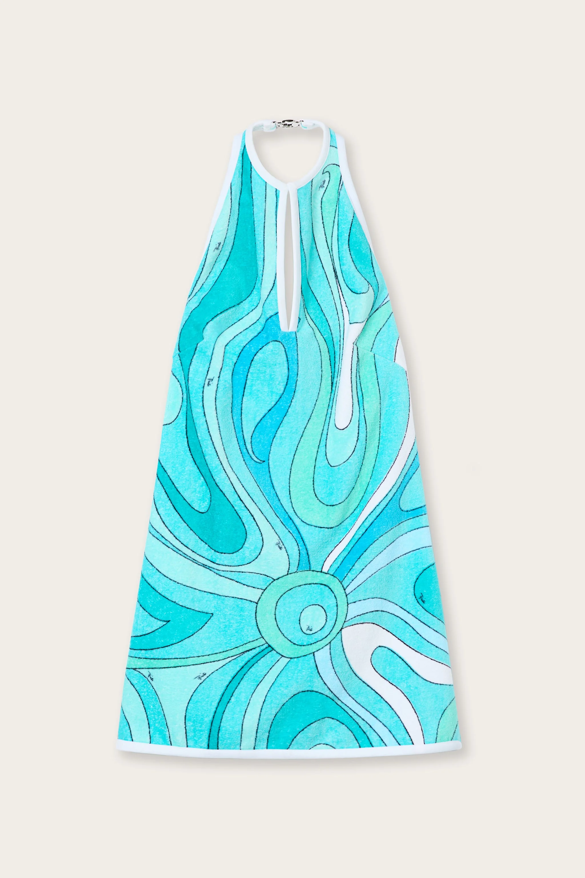 MARMO PRINT COTTON TERRY DRESS - 1