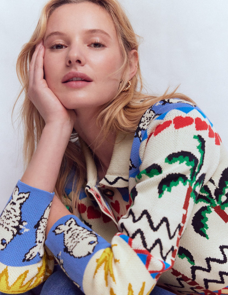 Jacquard Knitted Shacket-Warm Ivory, Novelty 3