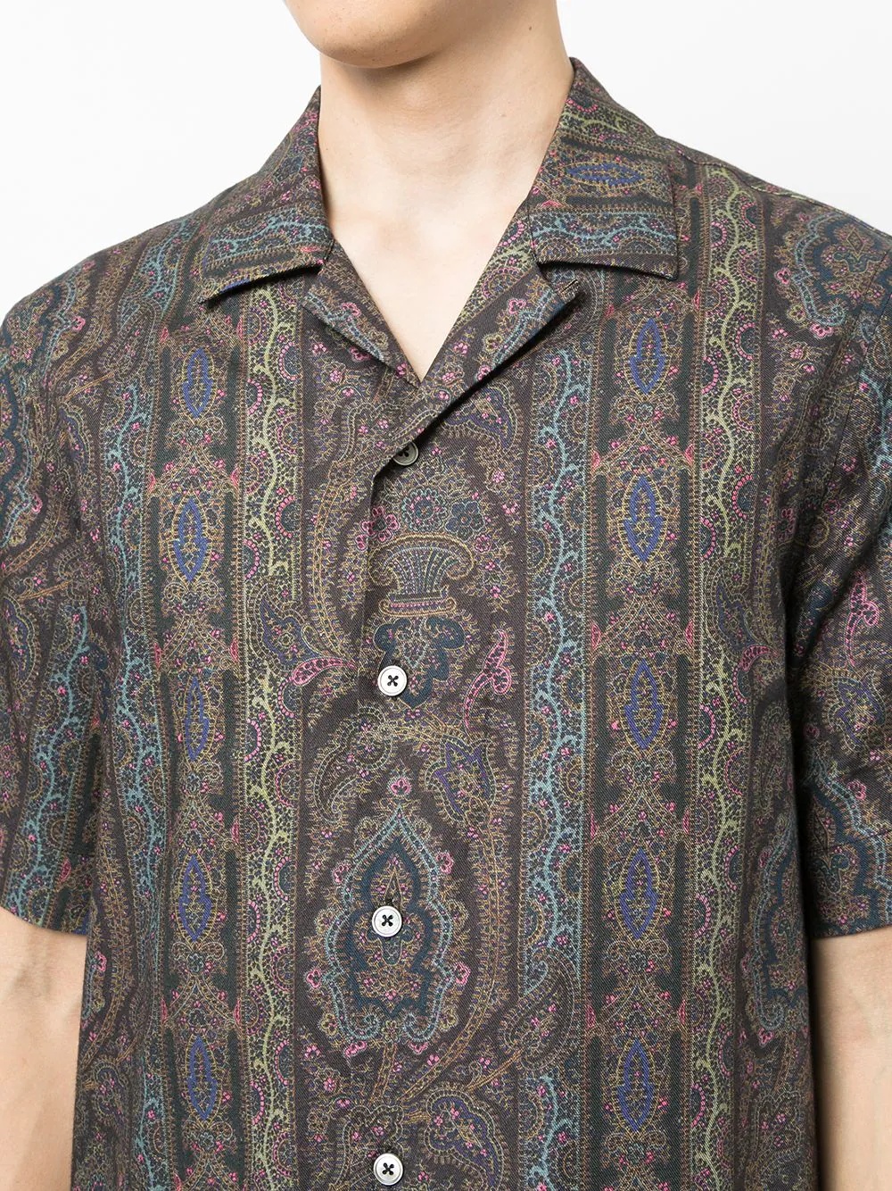 paisley-print short-sleeved shirt - 5