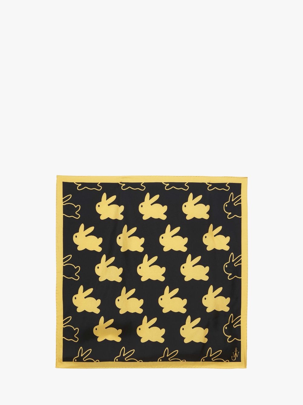 SILK SCARF WITH BUNNY MOTIF - 1