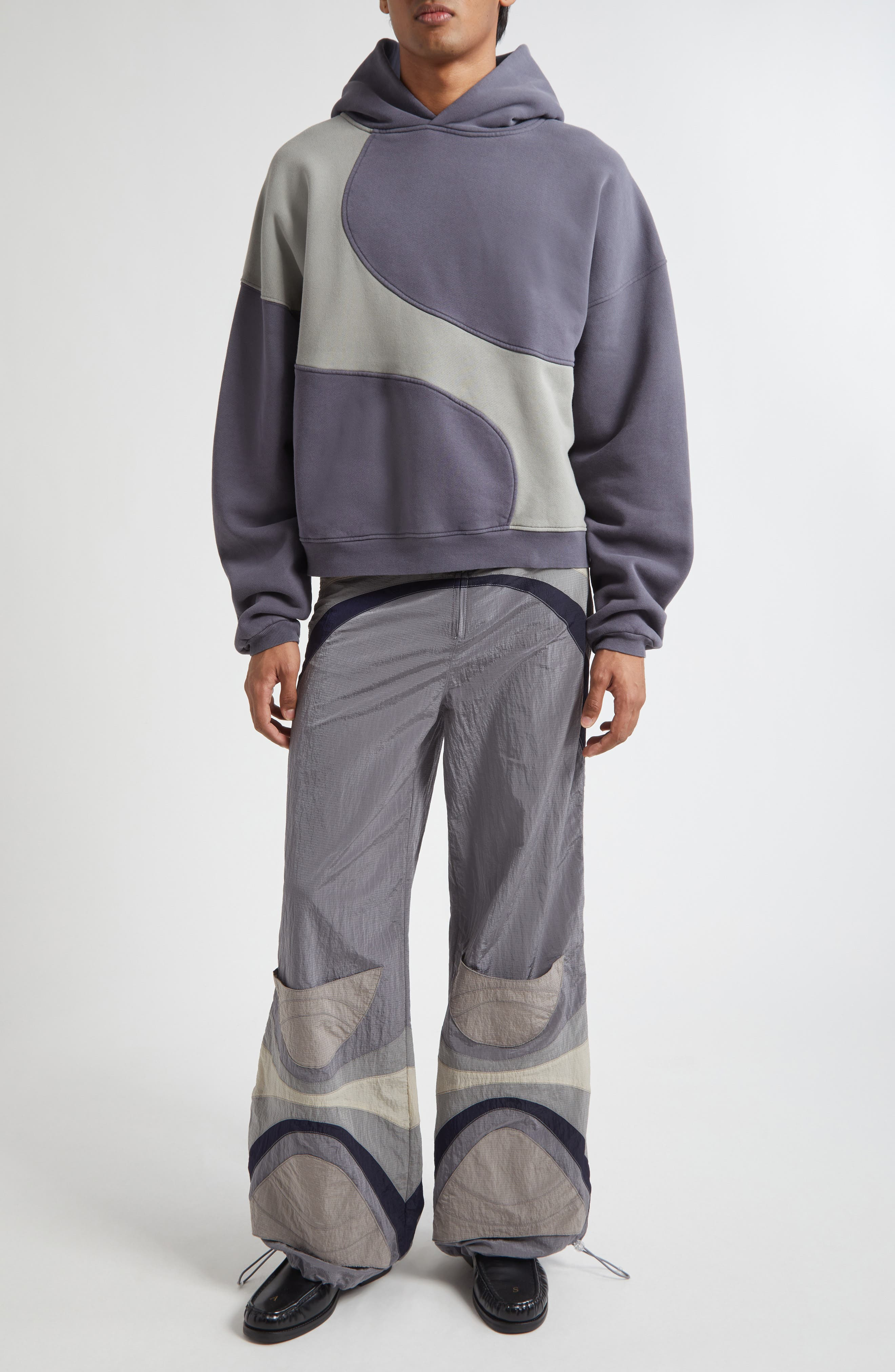 ERL Gender Inclusive Wave Cotton Blend Hoodie in Dark Grey at Nordstrom - 2
