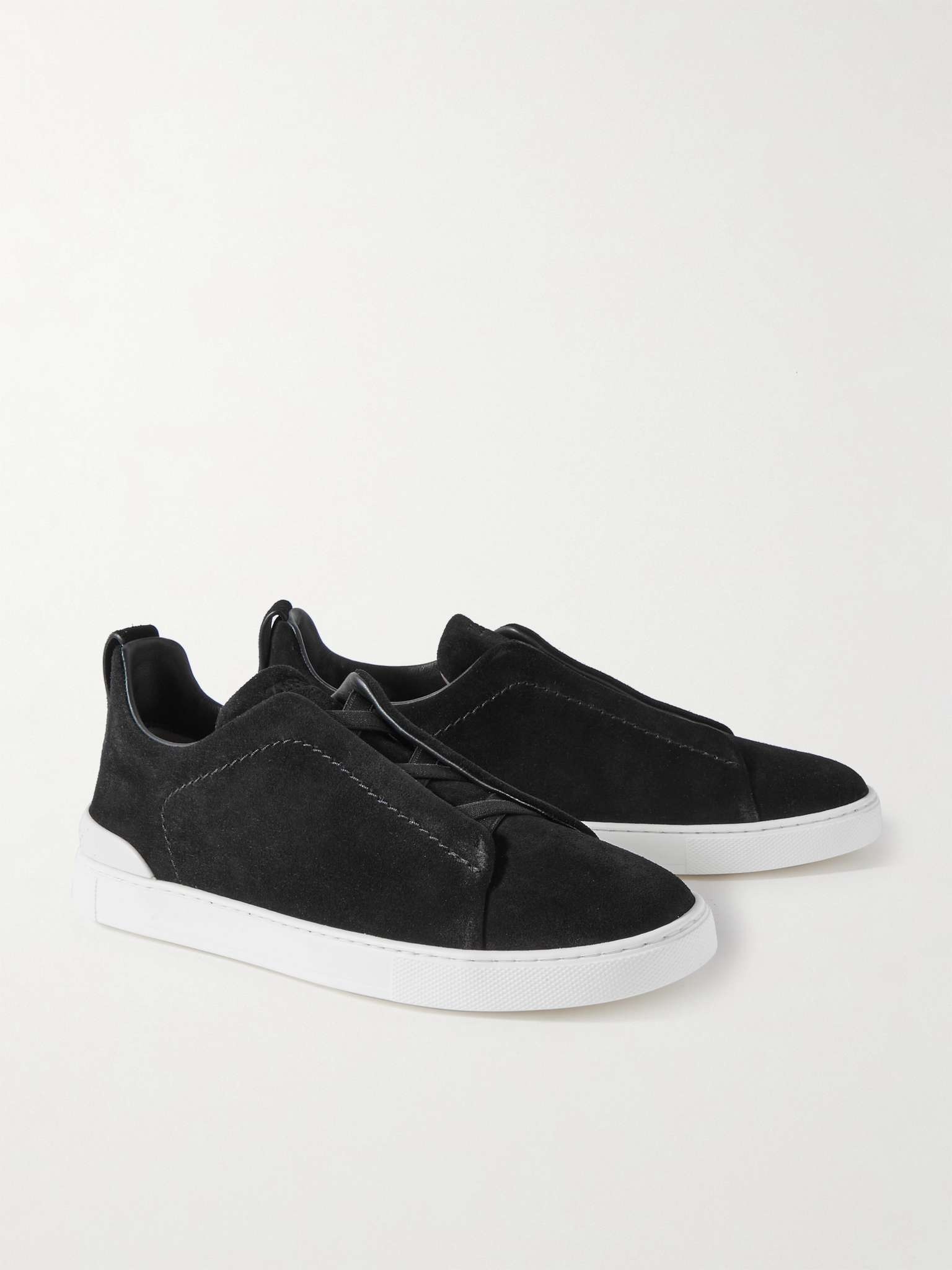 Triple Stitch Suede Sneakers - 4
