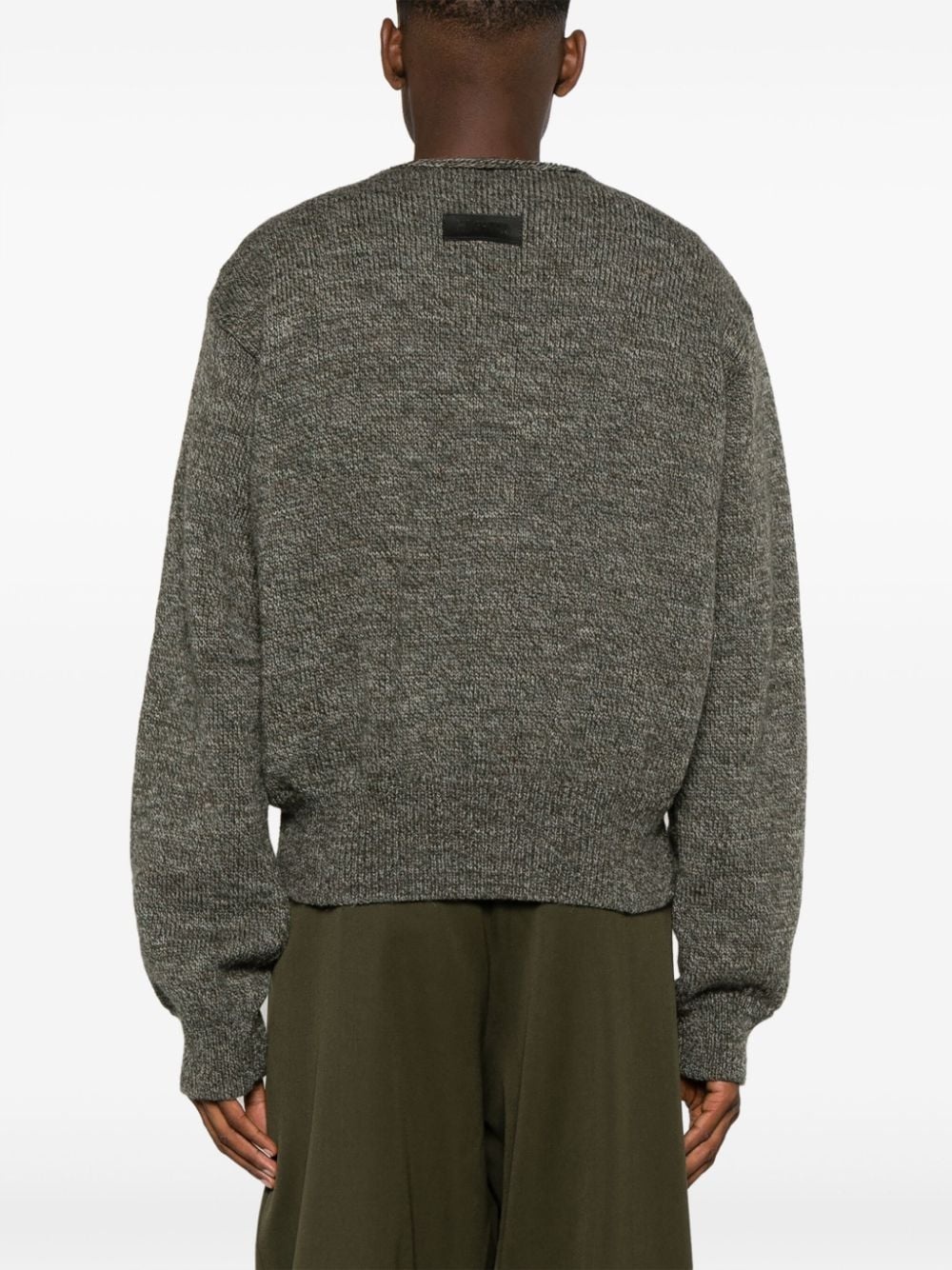 V-neck zip-up wool cardigan - 4