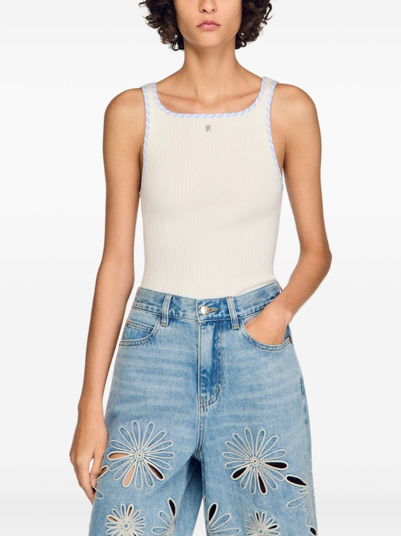Sandro crocheted mini skirt outlook