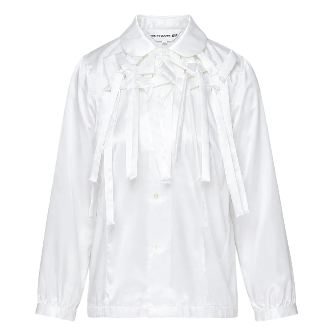 Satin Blouse With Bows - 1