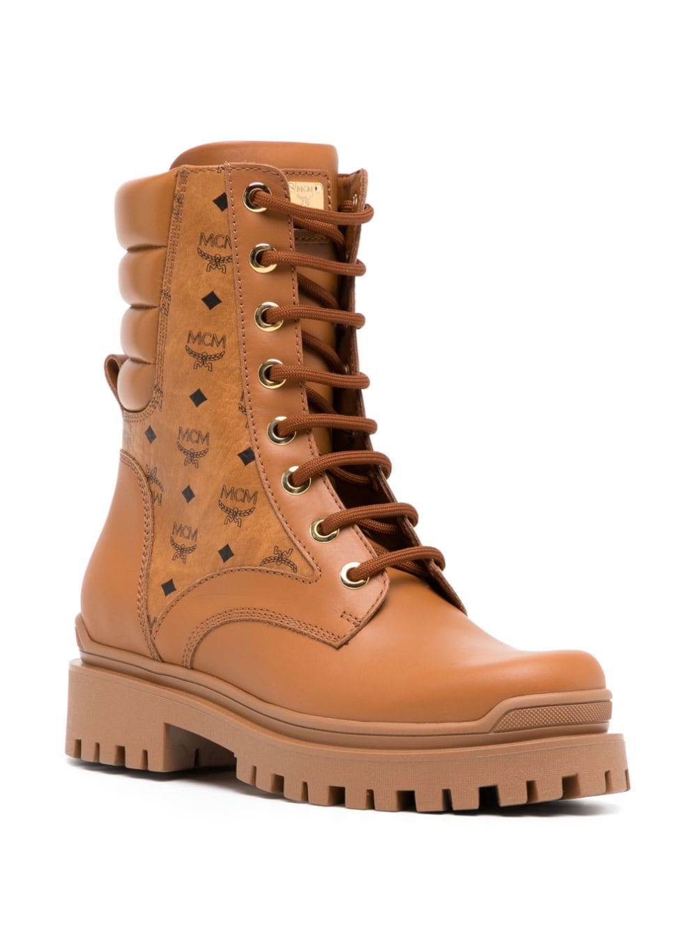monogram ankle leather boots - 2