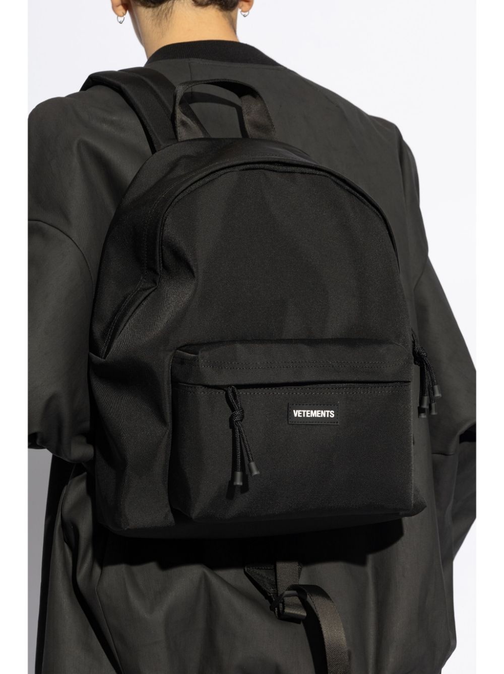 logo-appliqué backpack - 3