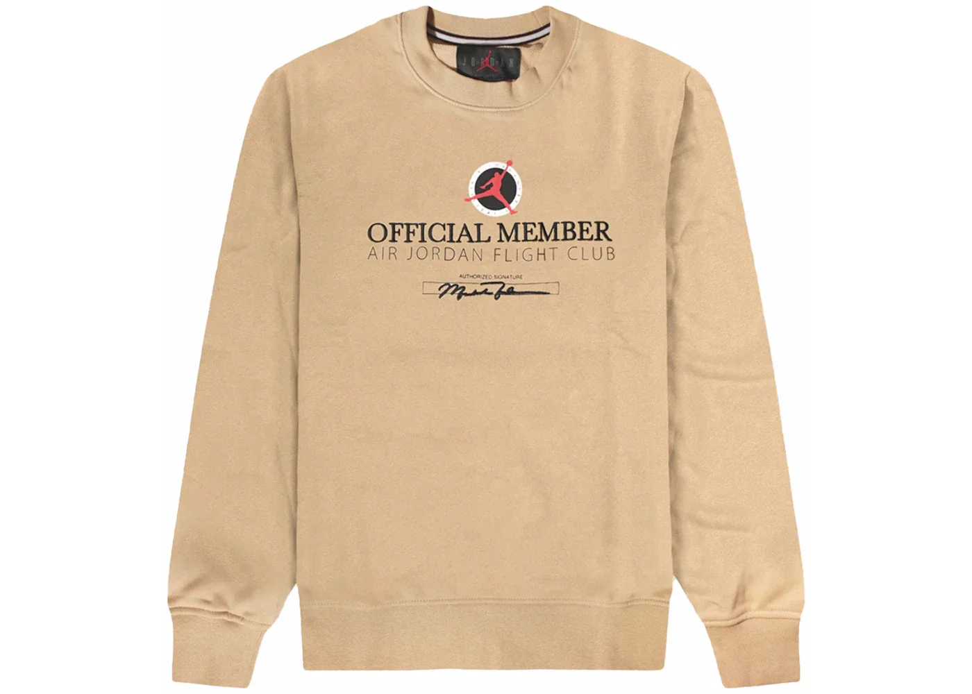 Jordan Flight MVP Lightweight Fleece Crew-Neck Sweatshirt Beige - 1