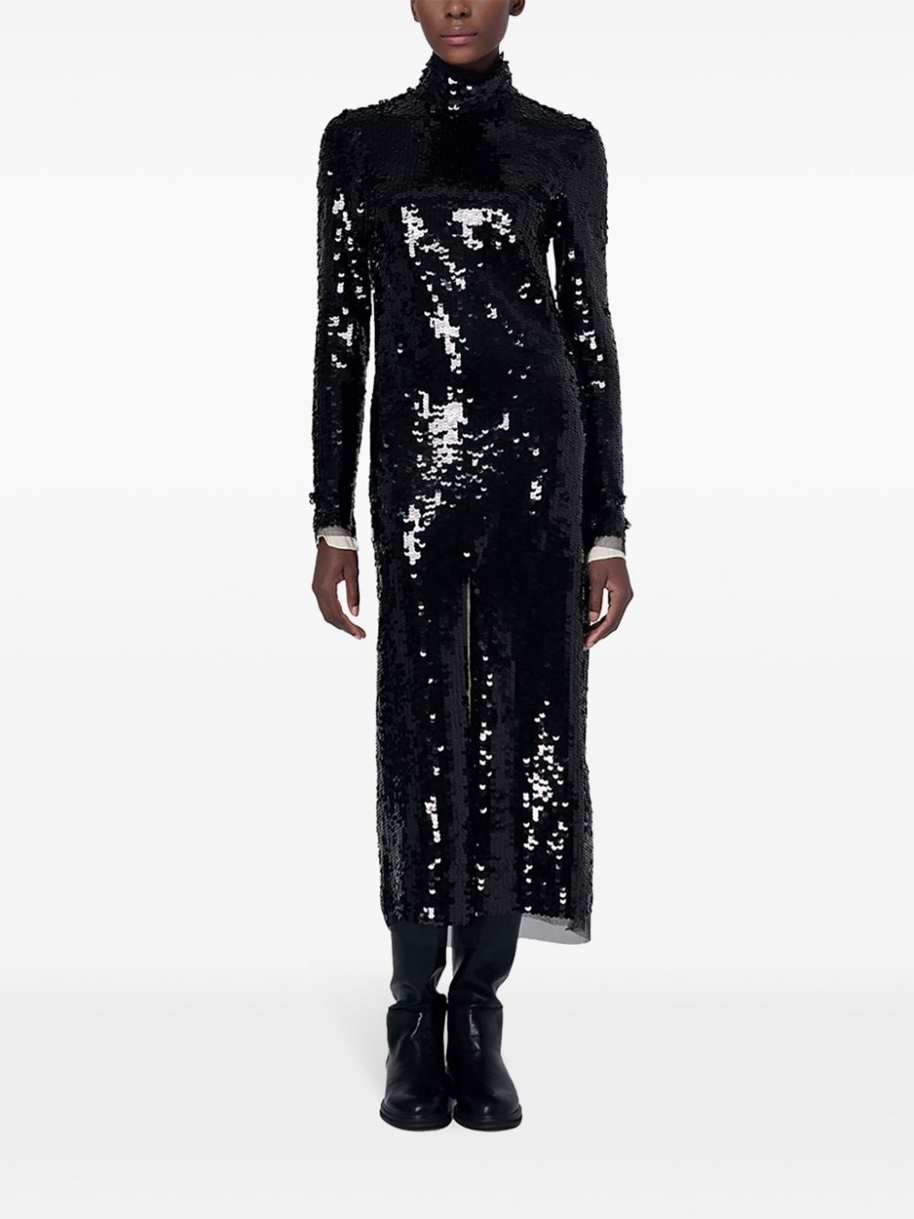 sequinned midi dress - 2