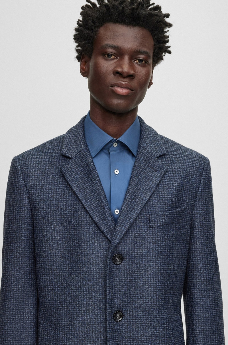 SLIM-FIT FORMAL COAT IN PATTERNED JERSEY 3