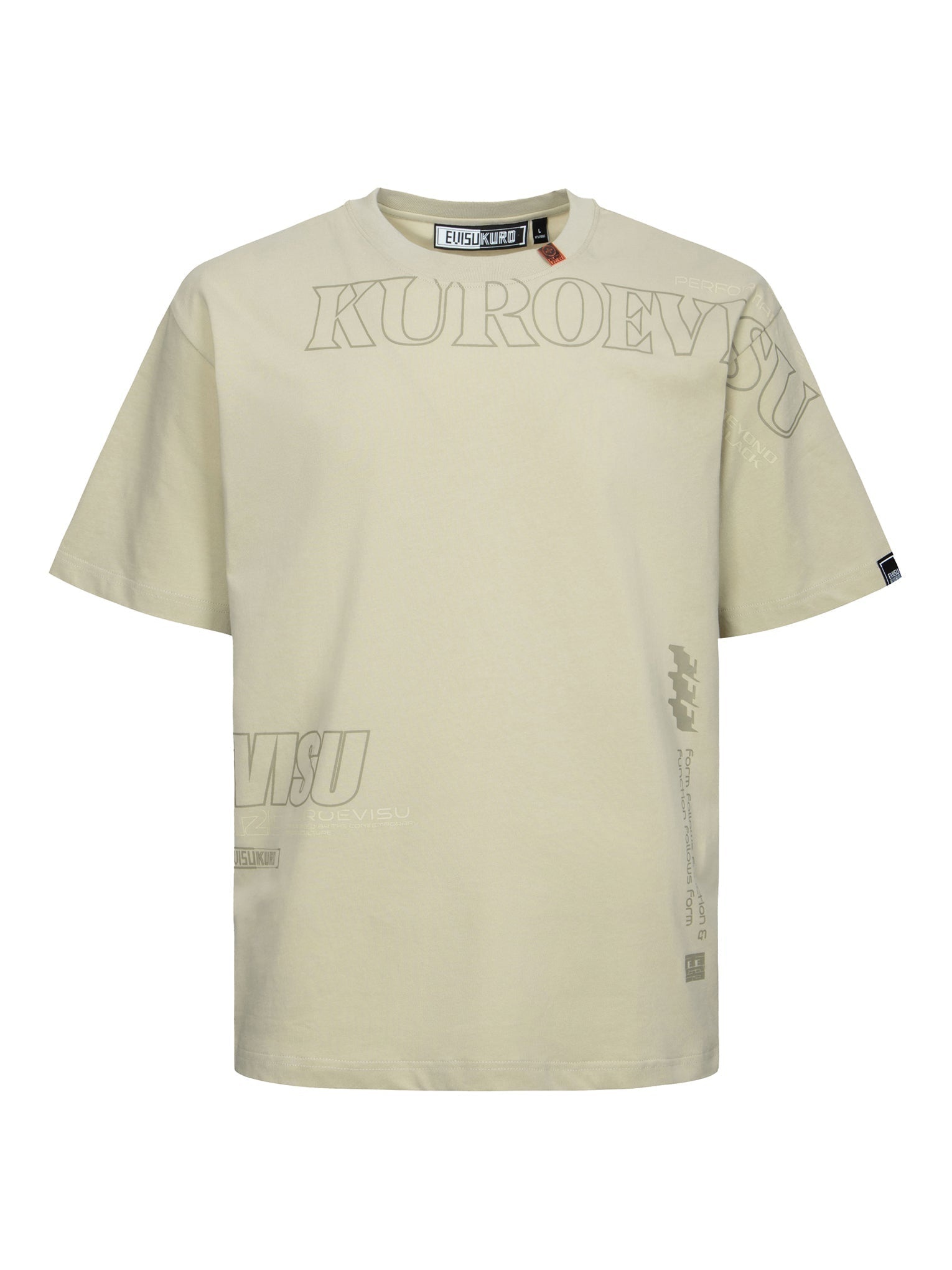 Logo and Slogan Print Fashion Fit T-Shirt - 11