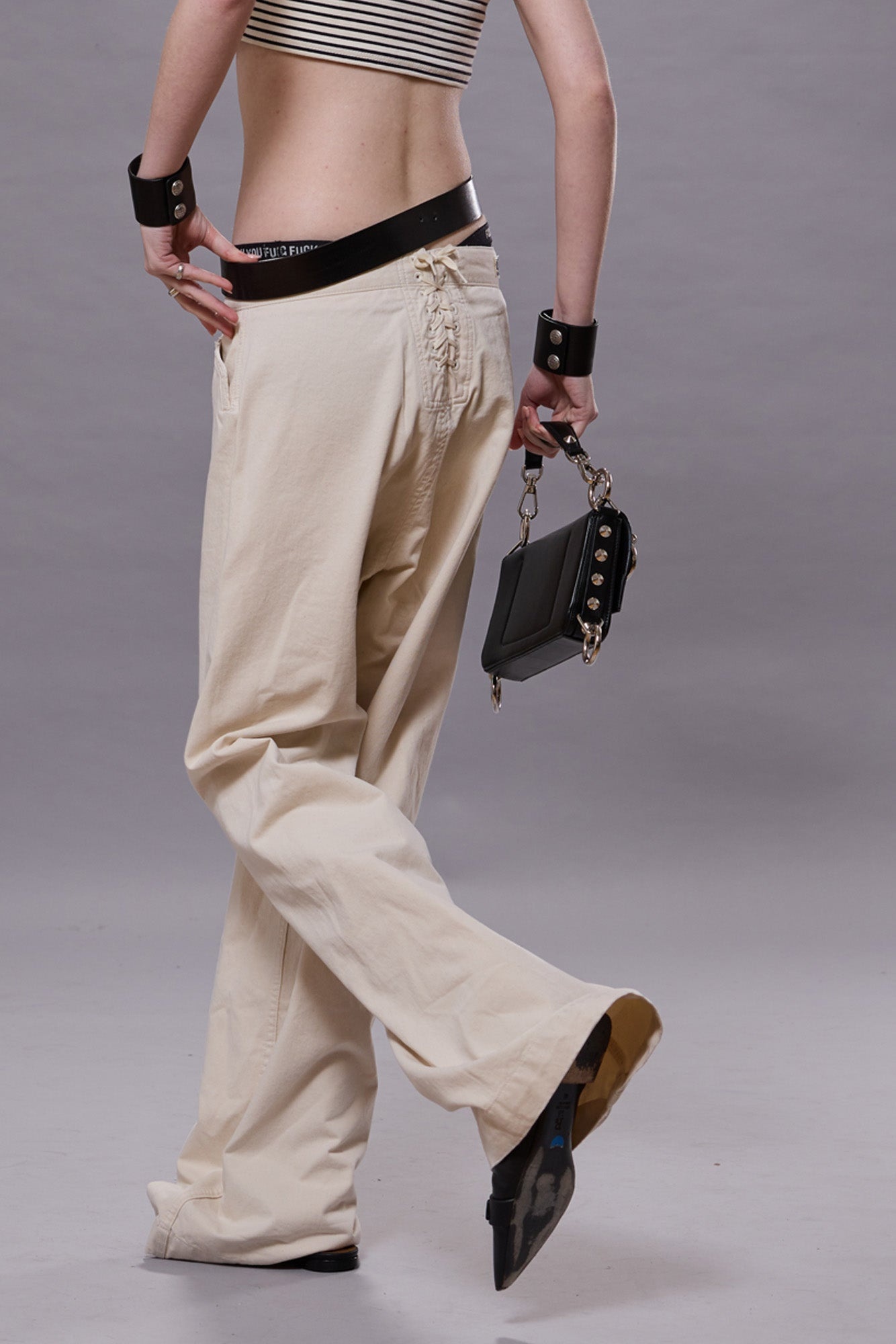 LACE BACK SAILOR PANT - 3