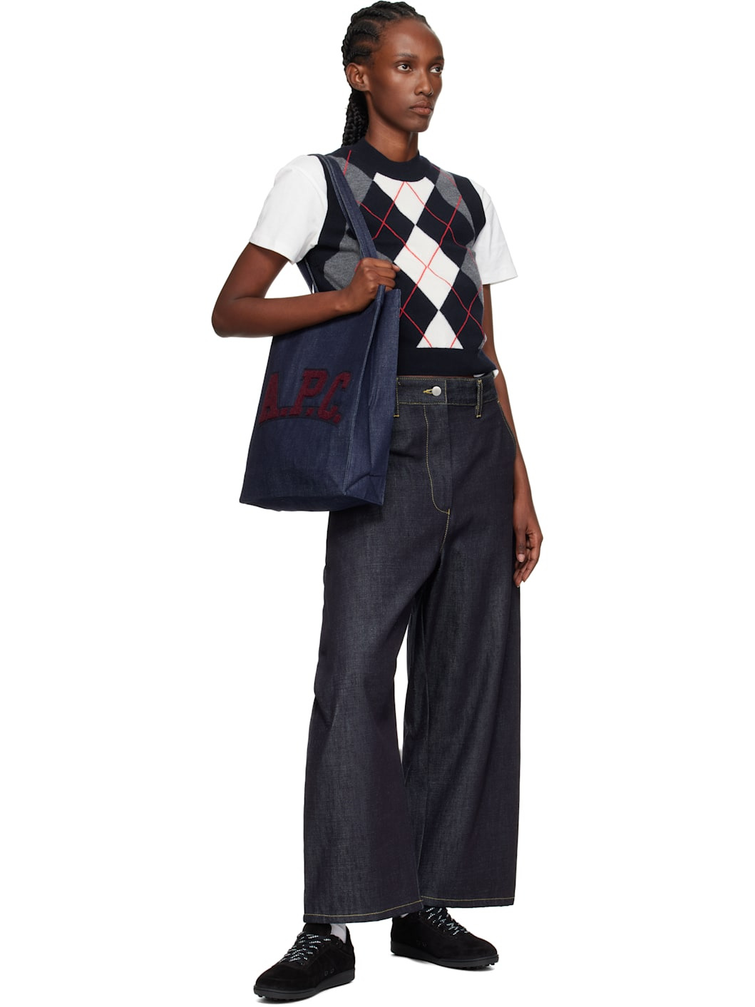 Navy Logo Patch Tote - 4