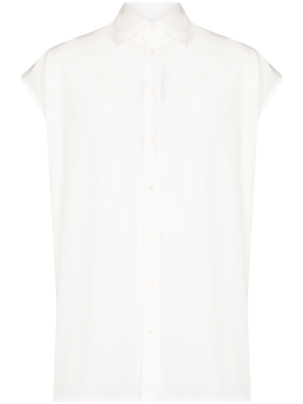 sleeveless cotton shirt - 1