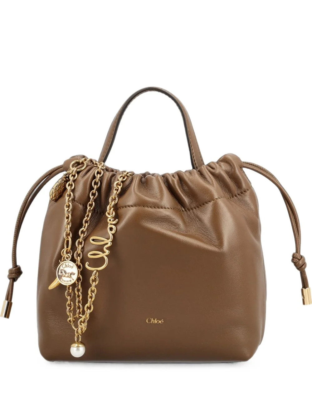 mini Icons shoulder bag with chain in soft leather - 1
