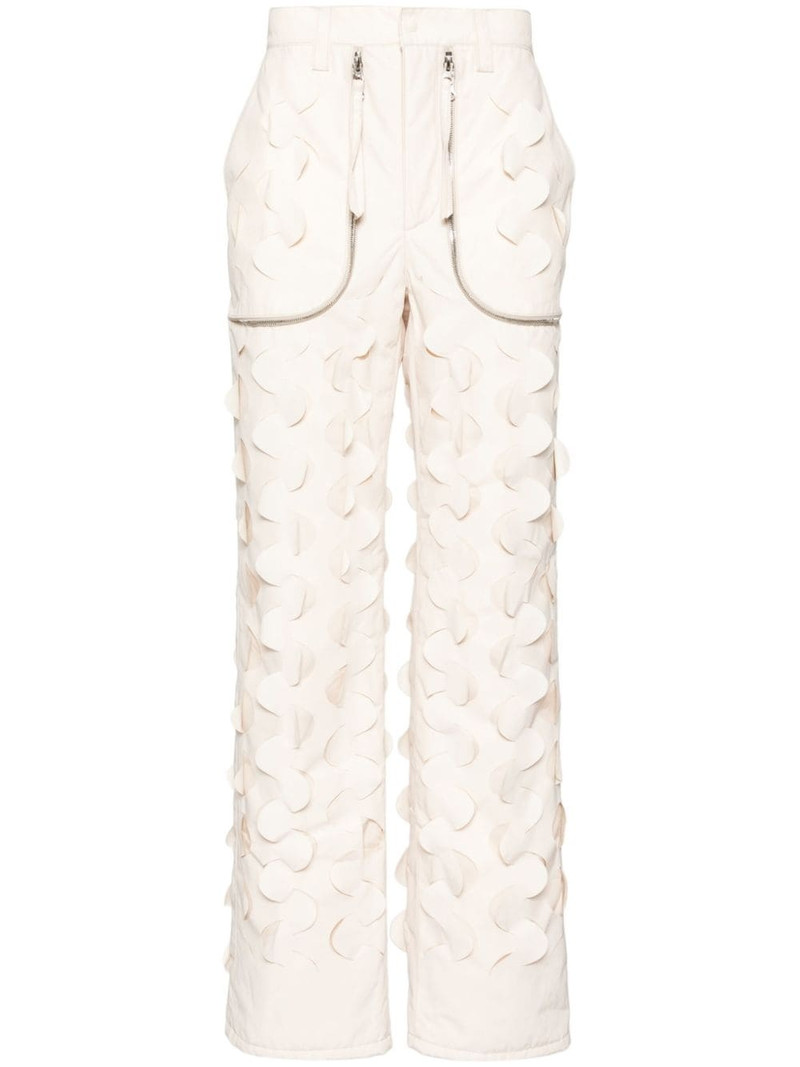 laser-slashed padded trousers 1