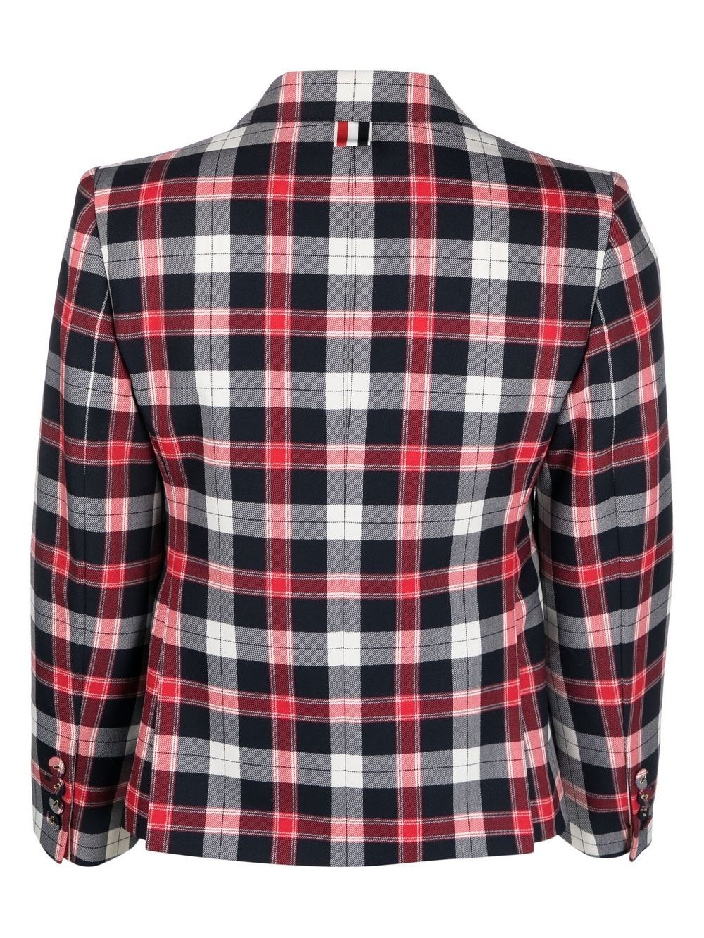 tartan single-breasted blazer - 2