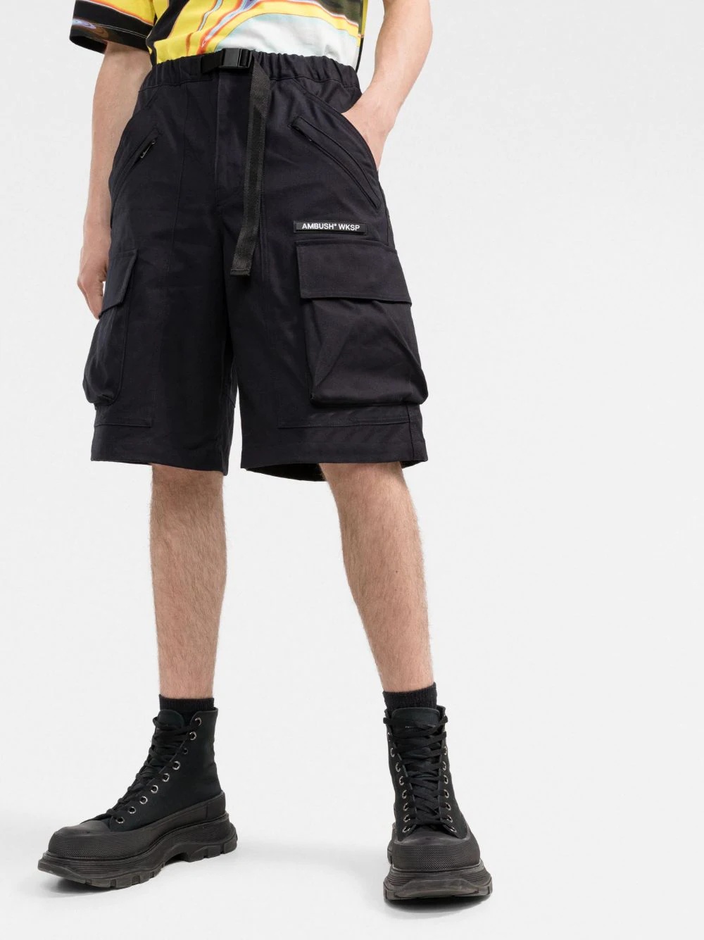 WKSP belted cargo shorts - 3